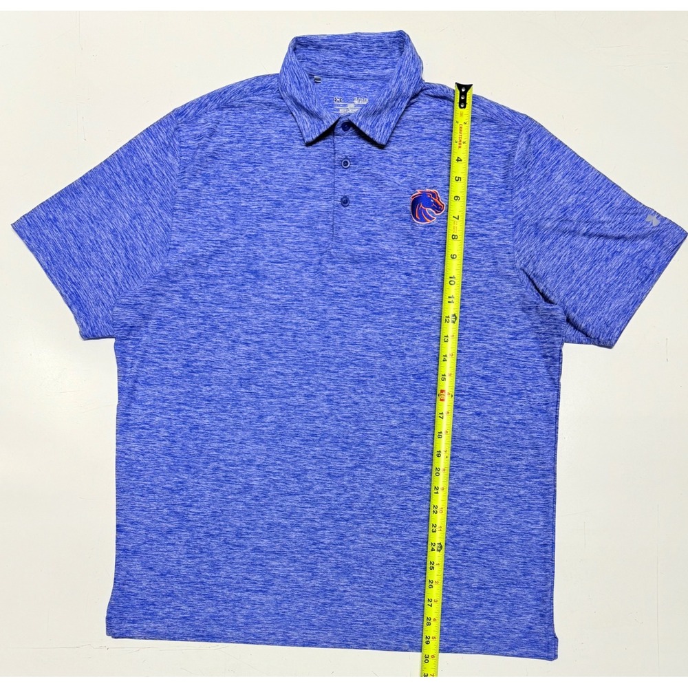 Men's Under Armour Loose HeatGear Boise State‎ Broncos Polo XL Heathered Blue